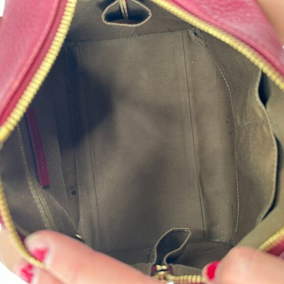 SEE BY CHLOE Burgundy Tan Pebbled Leather Luxury Designer Handbag Purse - Picture 11 of 12